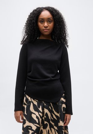VMMILLE BOATNECK - Top s dlouhým rukávem - black