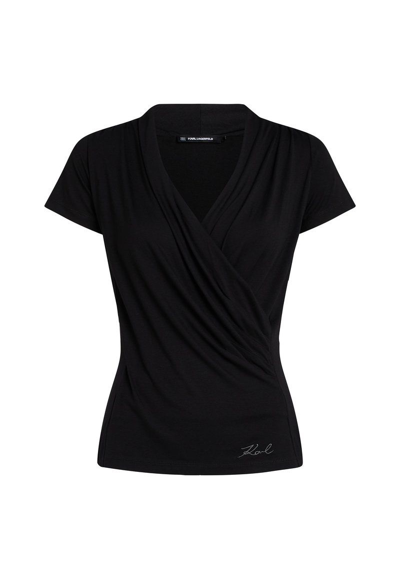 Karl Lagerfeld T-shirt basic zwart