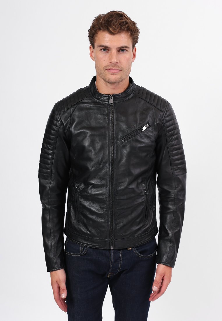 Le Temps Des Cerises Leren jas zwart Le Temps Des Cerises Leren jas zwart