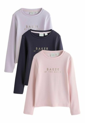 REGULAR FIT -  LONG SLEEVE  3 PACK  - Langarmshirt - pink purple