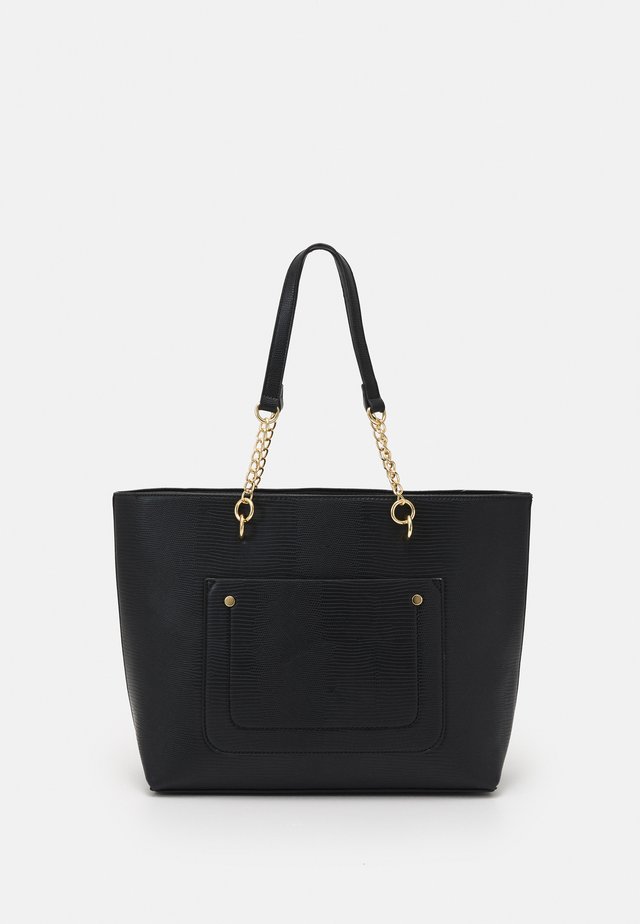 SLIP POCKET CHAIN HANDLE - Torebka - black lizard