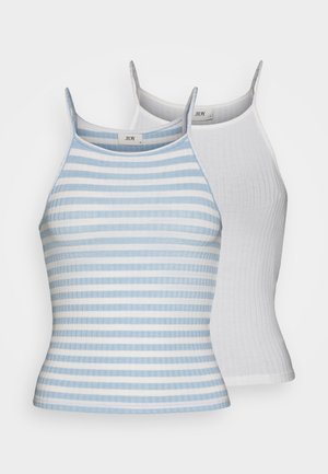 JDY Petite JDYFRANSISKA 2 PACK - Top - white/light blue