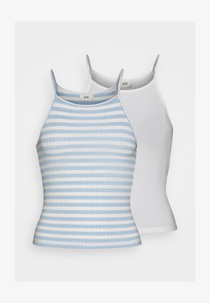 JDY Petite JDYFRANSISKA 2 PACK - Μπλούζα - white/light blue