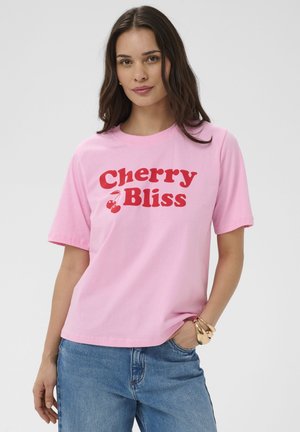 Kaffe KACHERIE T - Print T-shirt - pink frosting