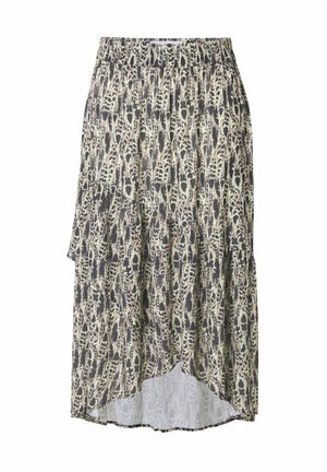 Ulla Popken, FEATHER PRINT LOOK HI LOW - Maxirock - pale mint