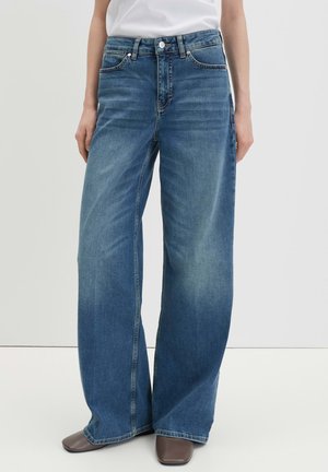someday., MID RISE ANKLE BARREL FIT - Wide Leg - mid mist blue
