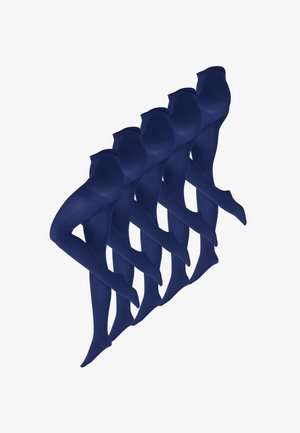 Laivastonsiniset sukkahousut joustavasta, sileästä materiaalista. Niissä on saumaton muotoilu, korkea vyötärö ja peittävä pinta.