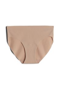 Nackter Bikiniunterteil aus glattem, dehnbarem Stoff. Mit hoher Taille und einem Design, das volle Abdeckung bietet, sowie nahtlosen Kanten für mehr Komfort.