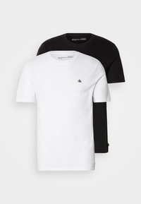 REGULAR FIT 2 PACK - Basic T-shirt - white/black