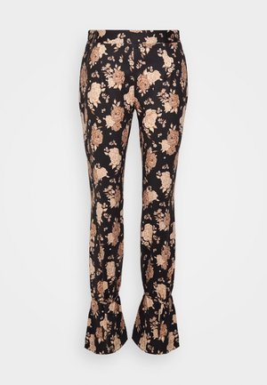 TIE HEM TROUSERS - Παντελόνι - black