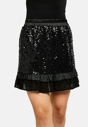 NOR FRILL - Mini skirts  - black sequins