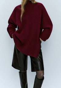 Massimo Dutti Strickpullover - bordeaux