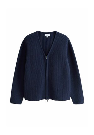 RELAXED FIT ZIP THROUGH  - Strickjacke - navy blue