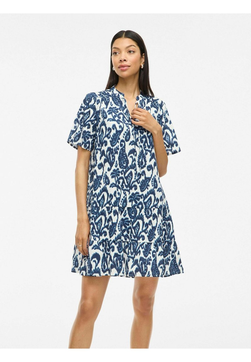 VILA MINI VIMERLE V-AUSSCHNITT - Vestito casual - cloud dancer