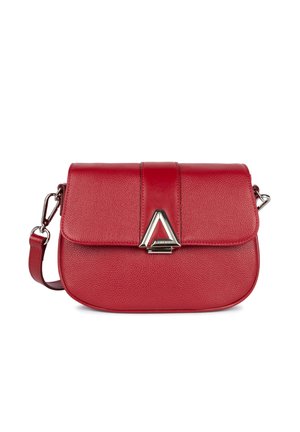 Sac Lancaster En Cuir Carmin - Sac Bandoulière Femme - Neuf Avec étiquettes