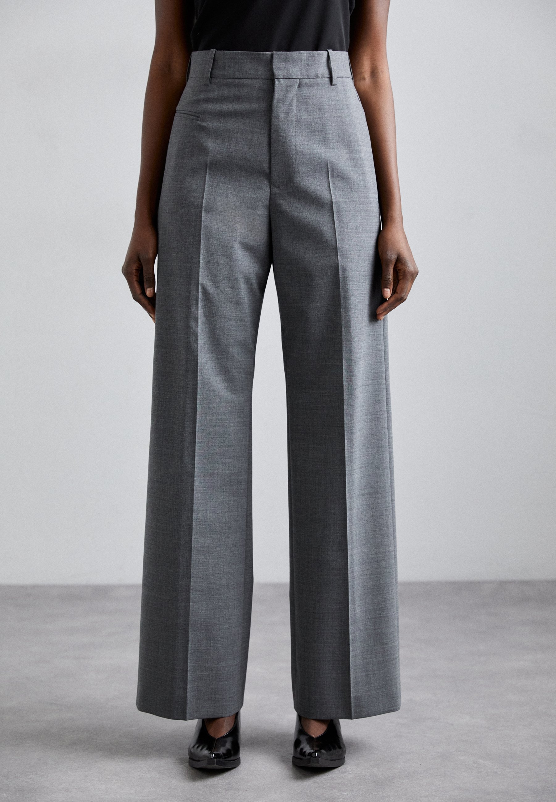MM6 Maison Margiela PANTS - Trousers - grey melange/grey - Zalando 