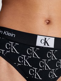 Calvin Klein Underwear MODERN THONG 1996 COTTON - String - litho/black