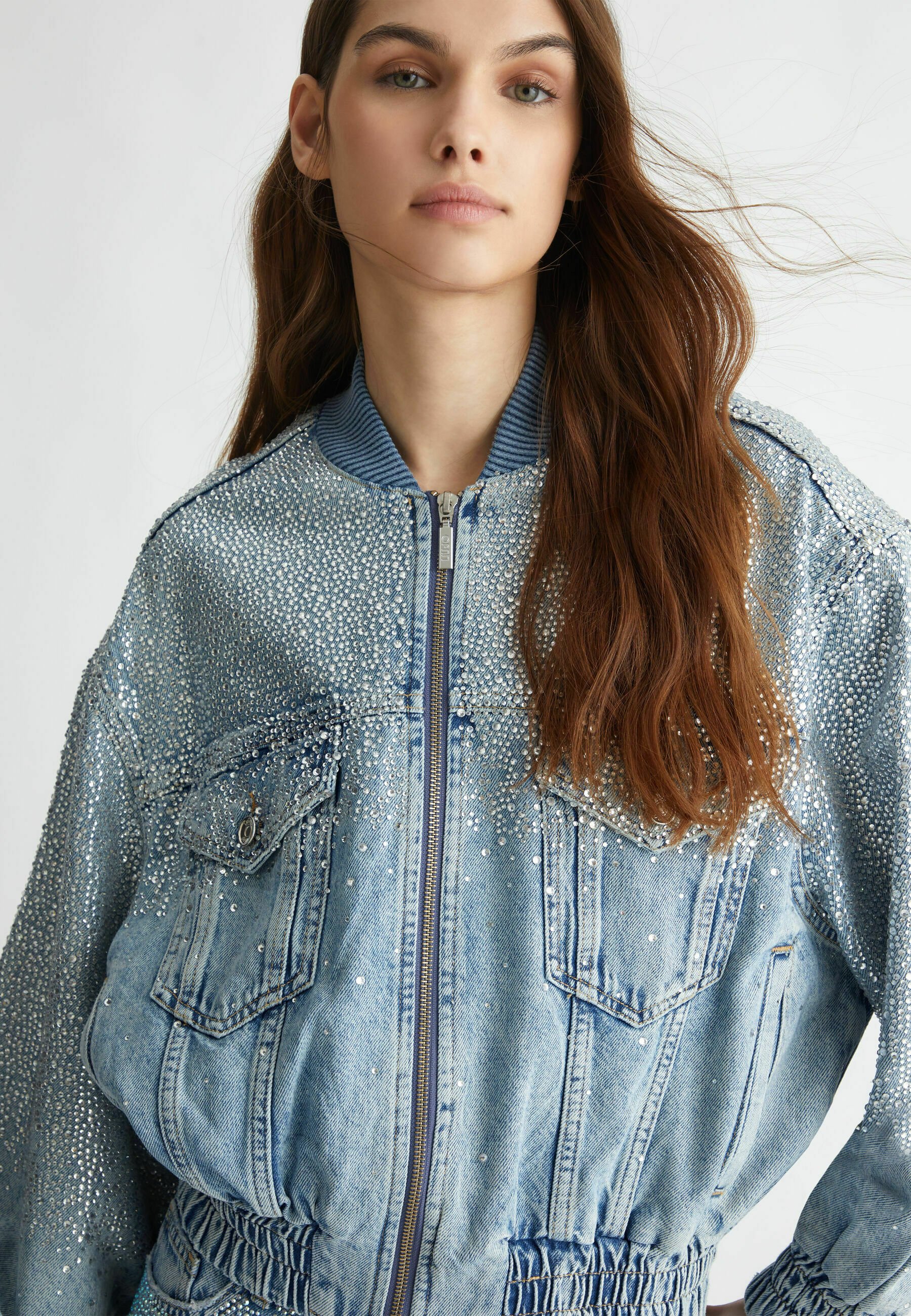 ジャケット LIU JO Woman Jacket Sky Blue Cropped denim jacket colour blue denim | Liu Jo