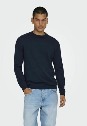 Only & Sons NORMAL GESCHNITTEN RUNDHALSAUSSCHNITT - Trui - dress blues