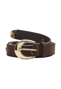 WITH OVAL STUDS - Cintura - camel