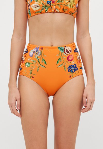 Alemais FLORES HIGH WAISTED BRIEF - Bikini bottoms - tangerine