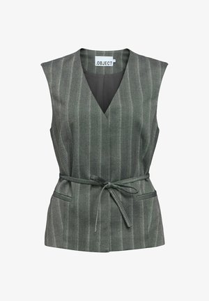 Object, VEST TAILORED WAISTCOAT - Veste sans manches - medium grey melange