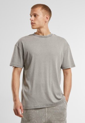 Urban Classics WASHED TEE - T-shirts - steelgrey