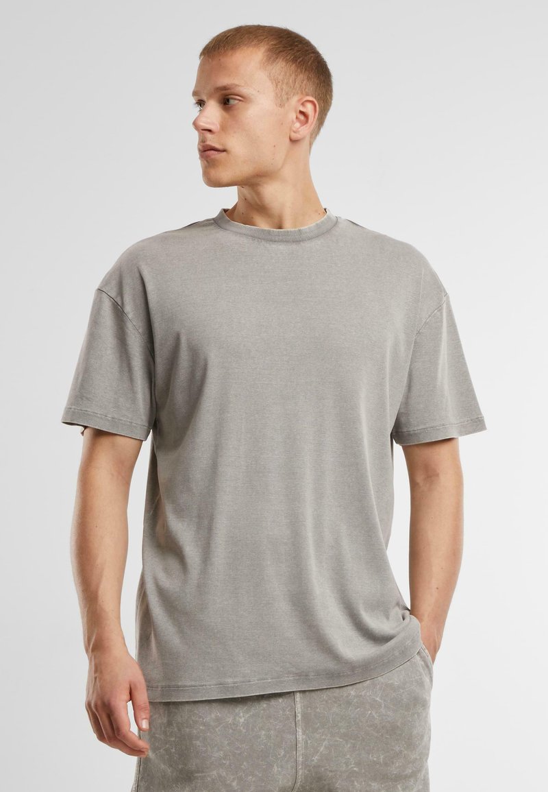 Urban Classics WASHED TEE - Paprasti marškinėliai - steelgrey