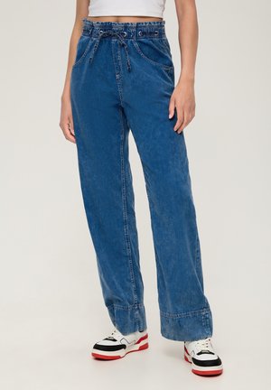 QS, PAPERBAG - Jean flare - royalblau