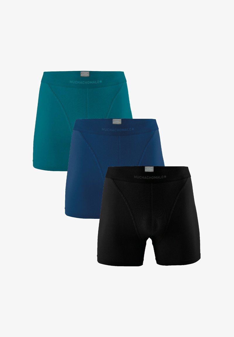 MUCHACHOMALO 3-PACK SOLID - Apakšbikses - black green