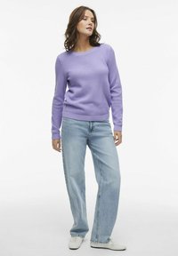 VILA VIDALO O-NECK - Stickad tröja - violet tulip