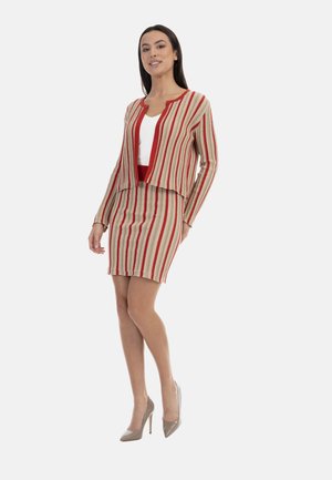 Pencil skirt - rot mehrfarbig