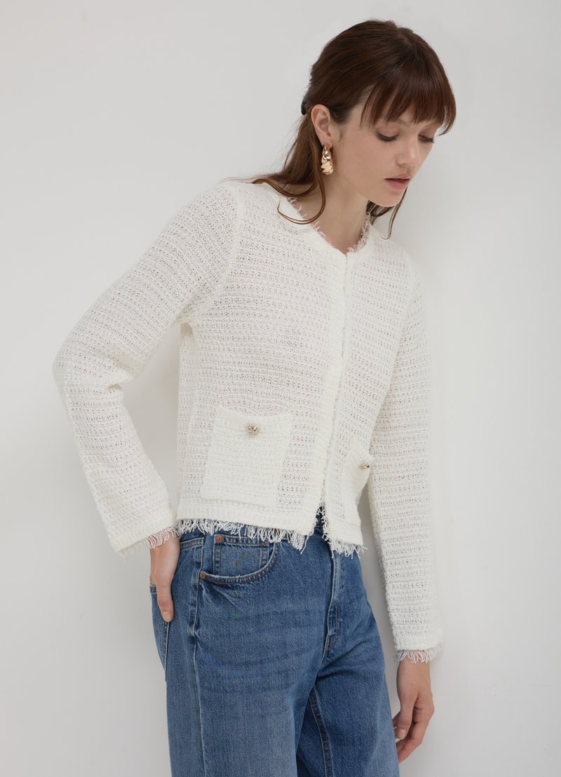 Calliope BOUCLE - Cardigan - blanc