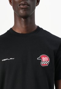 Replay SHORT SLEEVE GRAPHIC - Print T-shirt - black