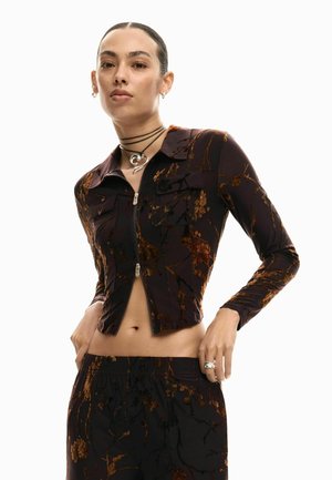 ORIENTAL ZIPPER - Bluză - brown