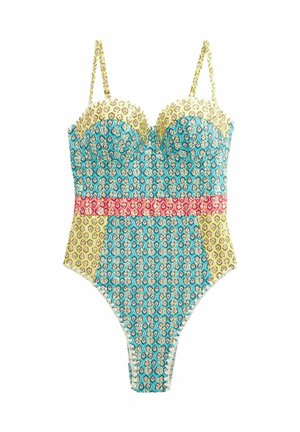 CUPPED WIRED TUMMY CONTROL - 
REGULAR FIT - Maillot de bain - teal pink foil woodblock