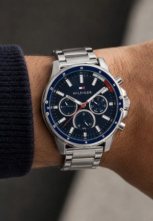 Tommy Hilfiger, TOMMY HILFIGER - Kronograf - silver-coloured and blue