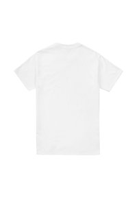 Plain white t-shirt displayed with a back view, featuring short sleeves and a crew neckline, set against a neutral background.