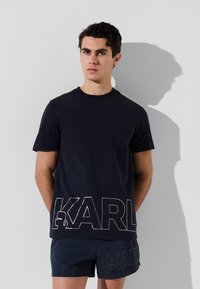 KARL LAGERFELD LOGO - Complementos de playa - black iris