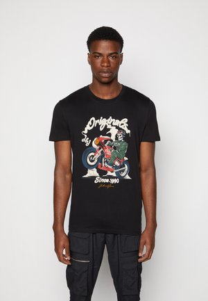 JORGRIN TEE CREW NECK - Print T-shirt - black