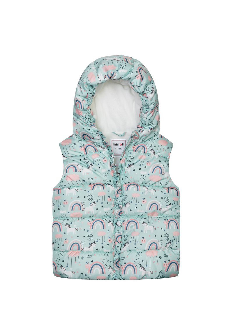 MINOTI HOODED PUFFER GILET - Strukirani kaput - aqua