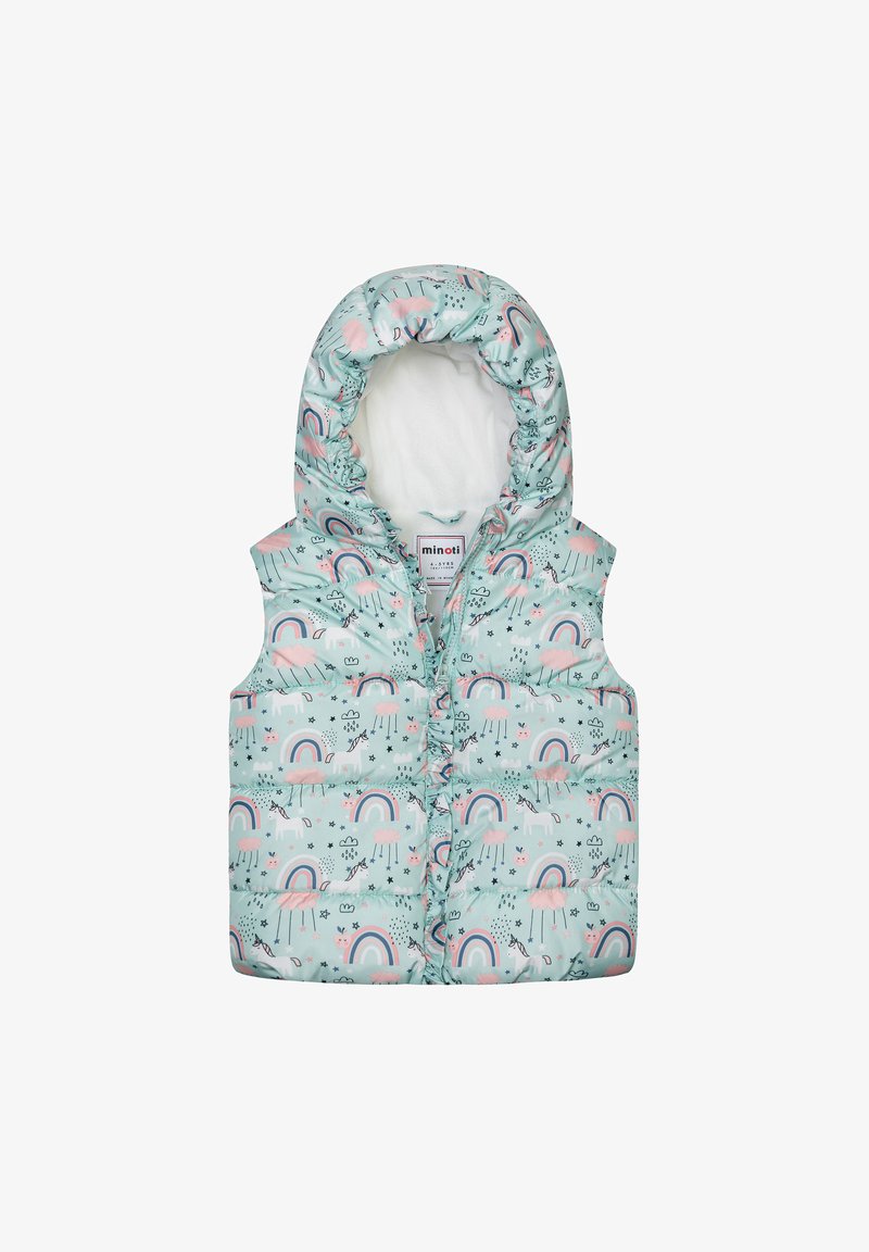 MINOTI HOODED PUFFER GILET - Strukirani kaput - aqua