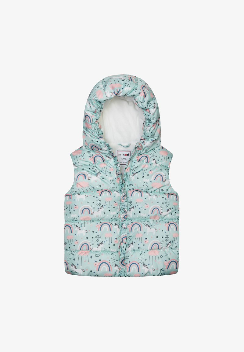 MINOTI - HOODED PUFFER GILET - Bodywarmer - aqua, Vergroten