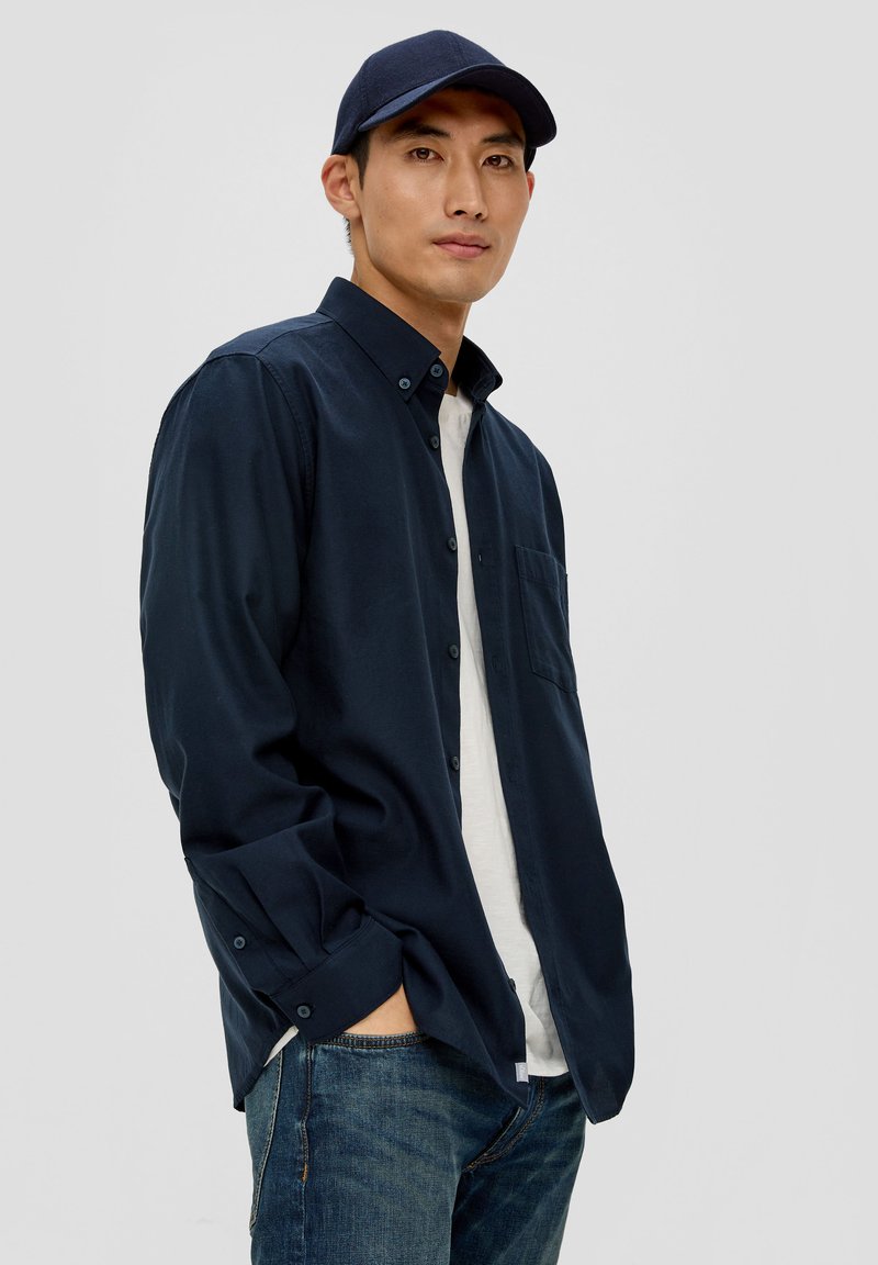 s.Oliver REGULAR  BUTTON-DOWN - Overhemd - navy
