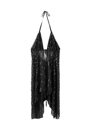 Stradivarius, SEQUIN FLOWING TOP - Débardeur - black