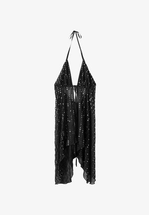 Stradivarius, SEQUIN FLOWING TOP - Débardeur - black