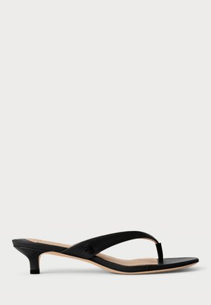 FRANCESCA CALFSKIN SANDAL - Sandalai su T formos dirželiu - black