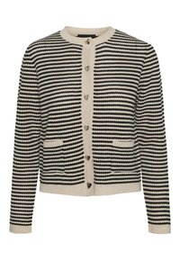 Pieces PCNISA CARDIGAN - Kardigan - cloud dancer/black