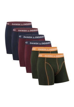 Danish Endurance 6-PACK CLASSIC TRUNKS - Trunks - navy/green/bordeaux