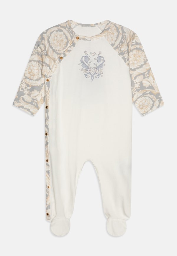 BABY WITH FEET BAROCCO NEWBORN LOGO PRINT UNISEX - Sleep suit